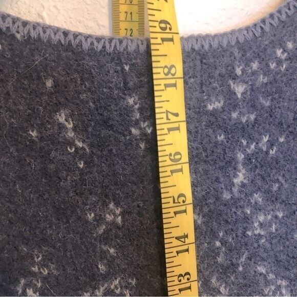 Winona Women's‎ Large Vintage Wool Blue White Knit Horse Southwest Animal Vest - Picture 15 of 15